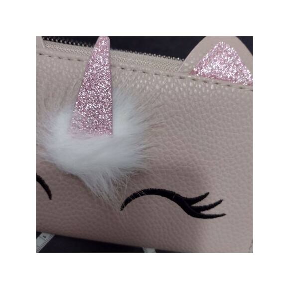 Unicorn wallet in natural with pink - Picture 2 of 7